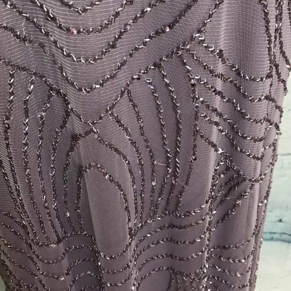 Adrianna Papell Beaded Blouson Gown Dress Wedding - Picture 4 of 7